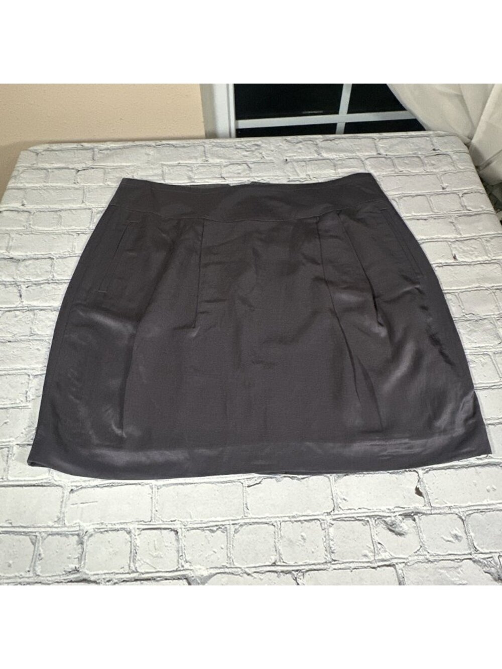 Banana Republic Size 14 Career Minimalist Preppy Pencil Skirt Grey Charcoal NEW
